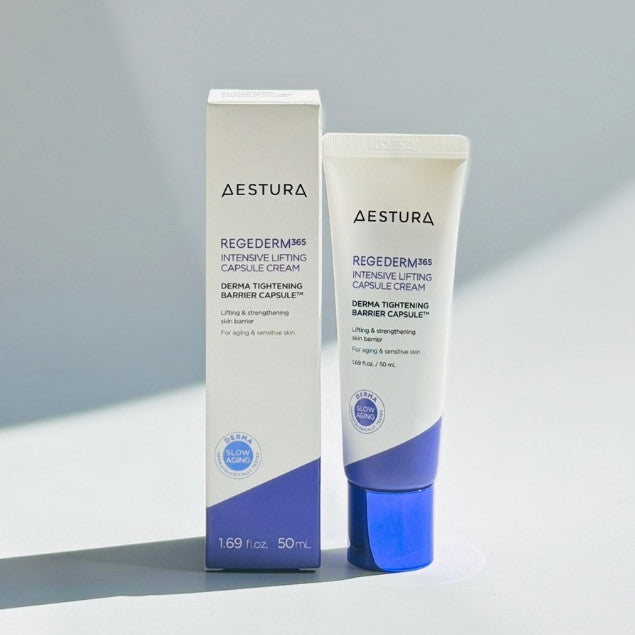 AESTURA Regederm 365 Selección | Crema en cápsulas de lifting intensivo 50ml / Sérum en cápsulas reafirmante para la piel Regederm 365 30ml