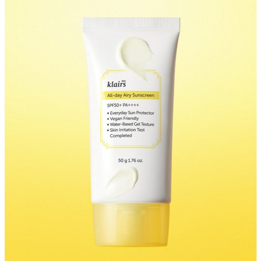 KLAIRS All-Day Airy Sunscreen, 50mL | SPF50+ PA++++