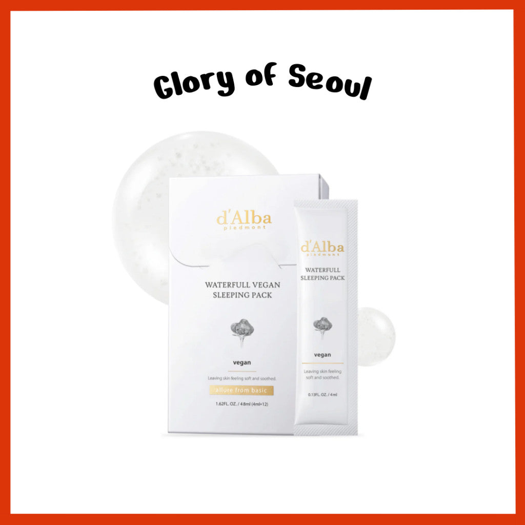 d'Alba Waterfull Vegan Sleeping Pack 4ml*12 Packs