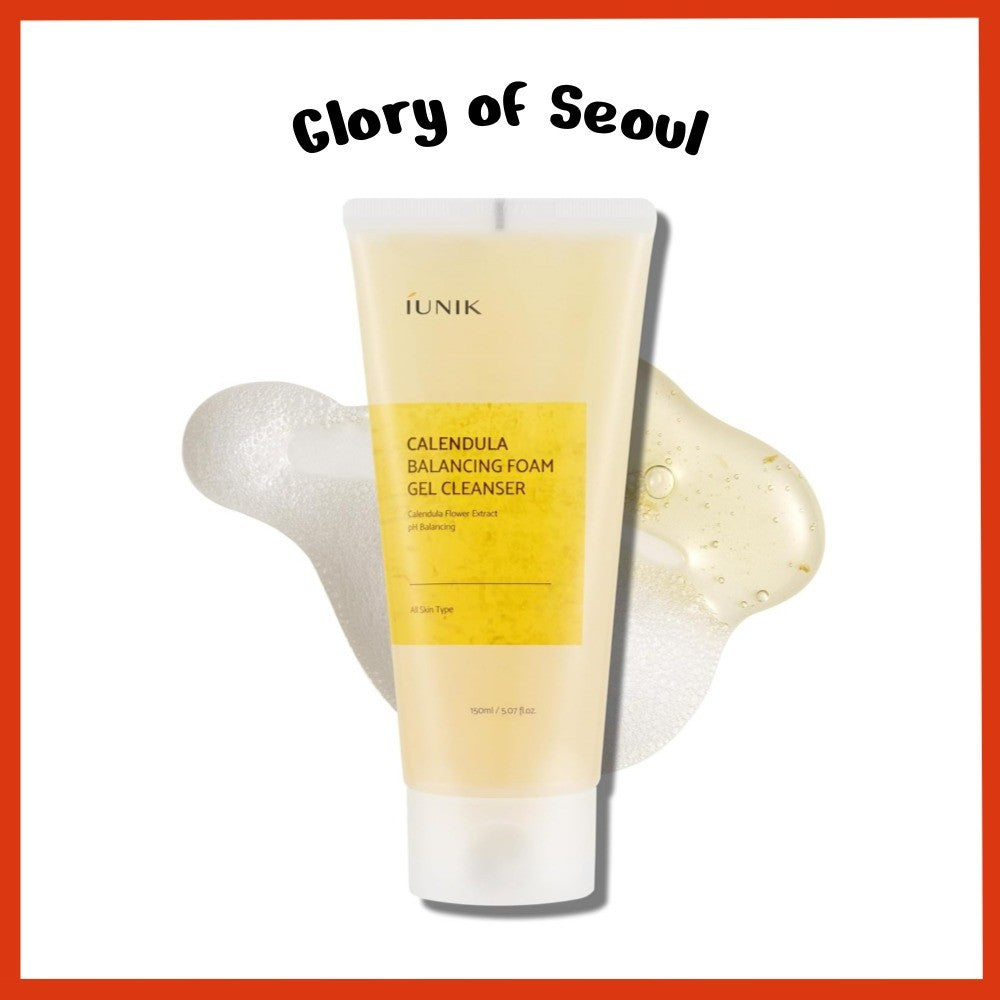 IUNIK Calendula Balancing Foam Gel Cleanser, 150mL