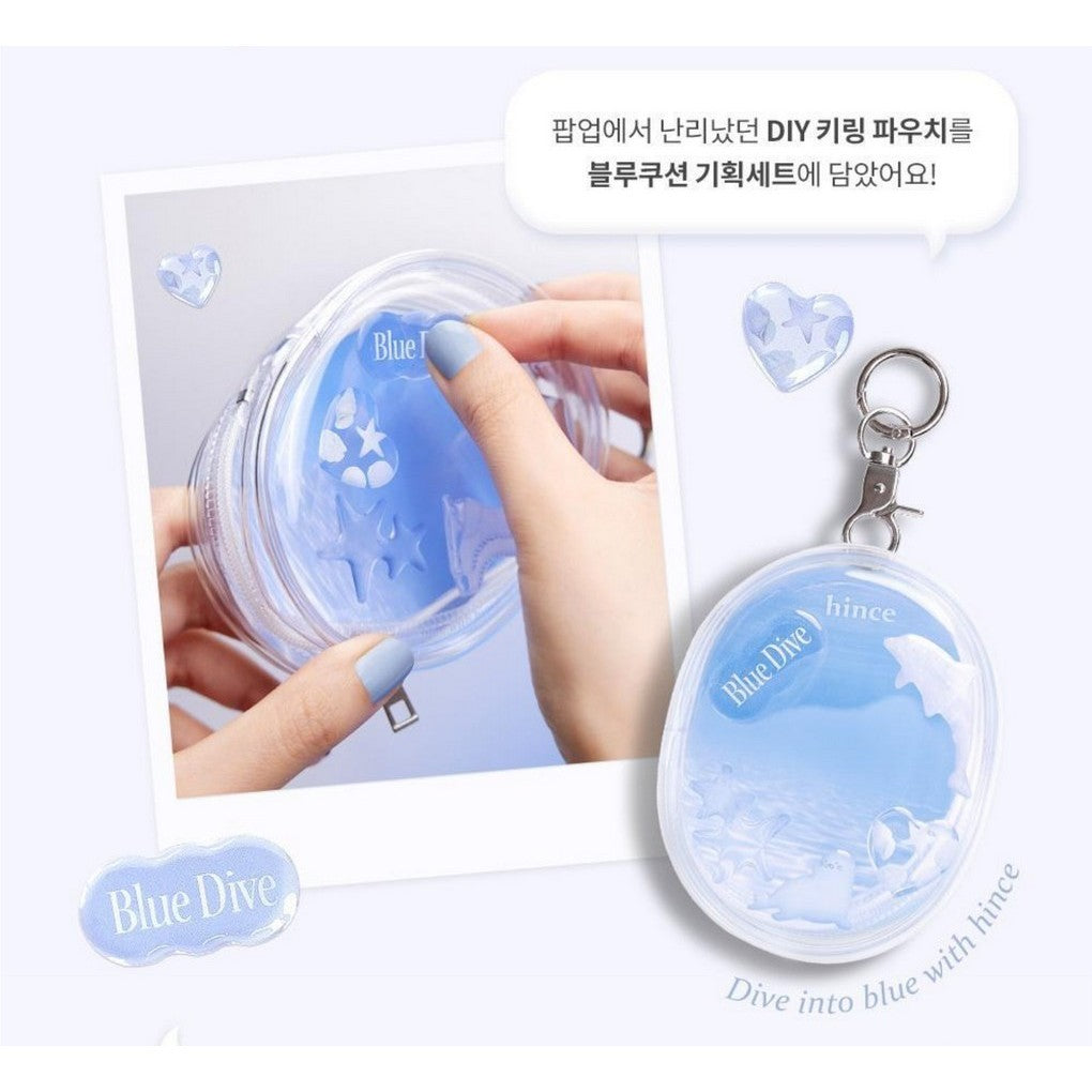[Limited Edition] Hince Mesh Matte Cushion Blue Dive Edition (original + refill + key ring pouch)