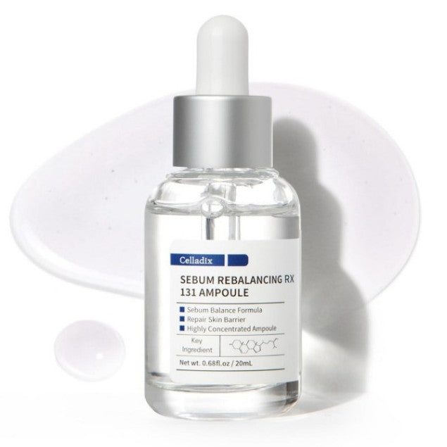 Celladix Sebum Rebalancing Rx 131 Ampoule, 20mL | Minimize Sebum Serum | Tighten Enlarged Pores | Repair Skin Barrier
