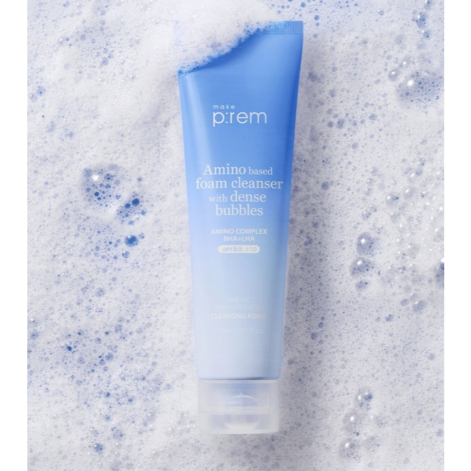 MAKE PREM Safe Me Amino Refresh Cleansing Foam 150mL / mini cleansing balm 20ml