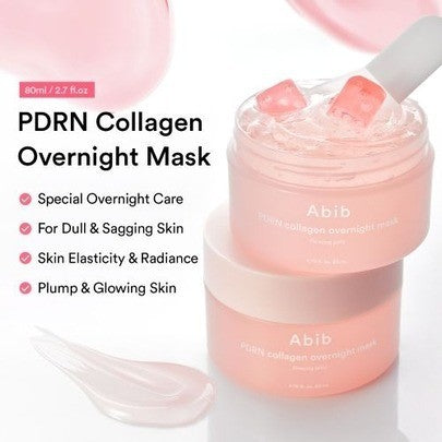 Abib Overnight Mask Jelly 80ml (2 Types) | Rice Probiotics Barrier / PDRN Collagen Mask Firming