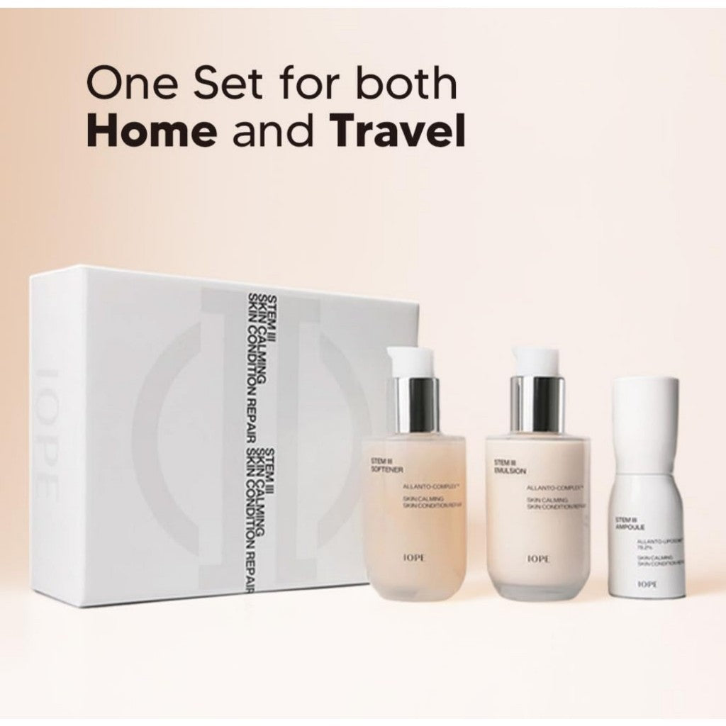 [SET] IOPE STEM III Skin Care Gift Set │ Softener 80ml + Emulsion 80ml + Ampoule 30ml