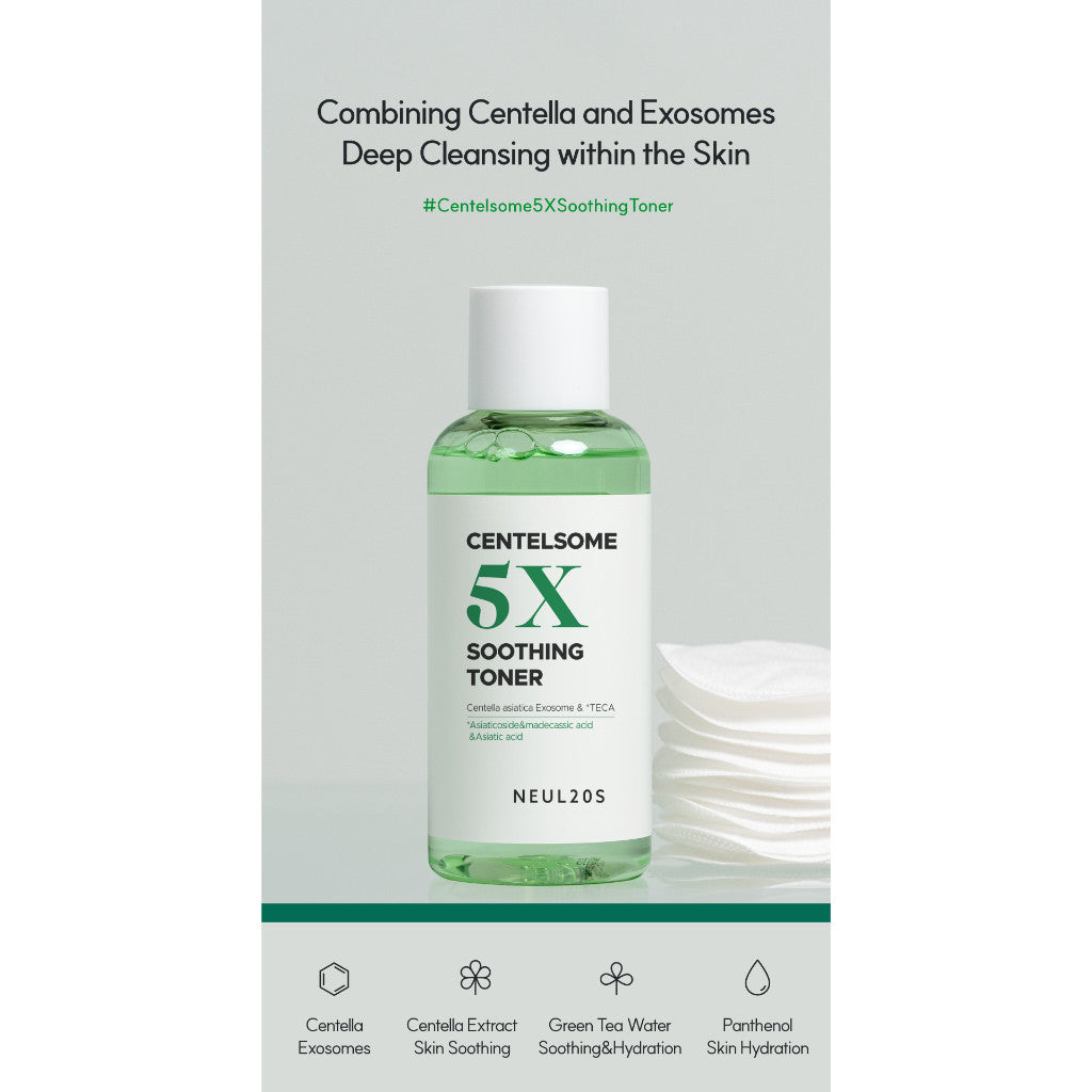 [SET] NEUL20s Centelsome 5X Soothing (Toner + Serum + Cream) Set