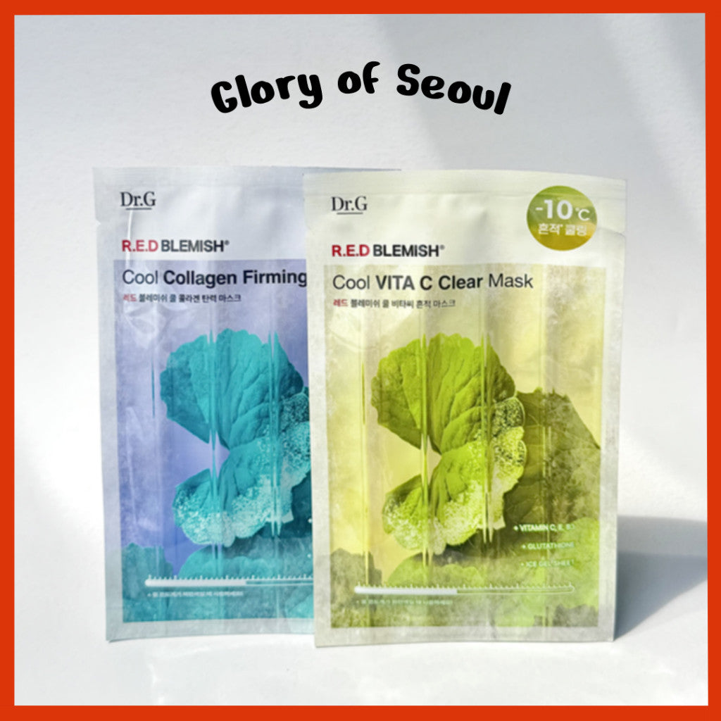 Dr.G Red Blemish Cool Mask Sheet 1 Sheet (2 Types) | Vita C / Collagen
