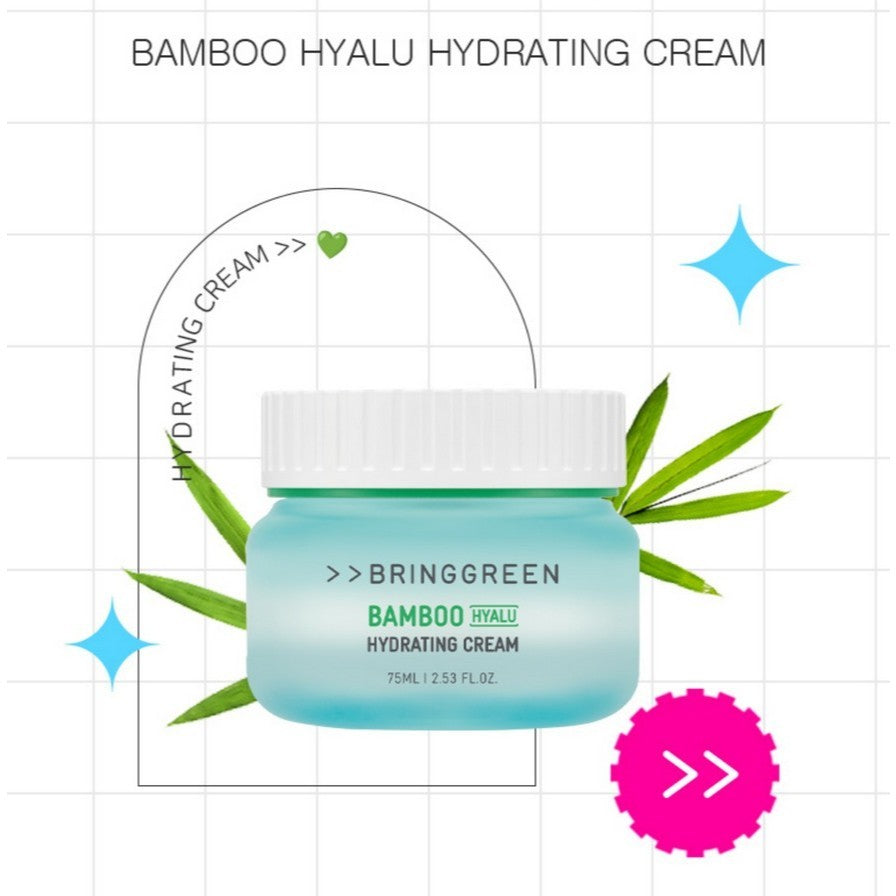 [Bring Green] Bamboo Hyalu Hydrating Cream (75mL / 100mL), Vegan, Moisturizing