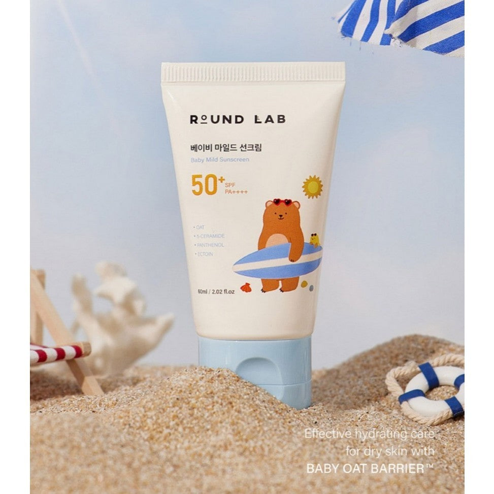 ROUND LAB  Baby Mild Sunscreen, 60ml (SPF 50+ PA++++)