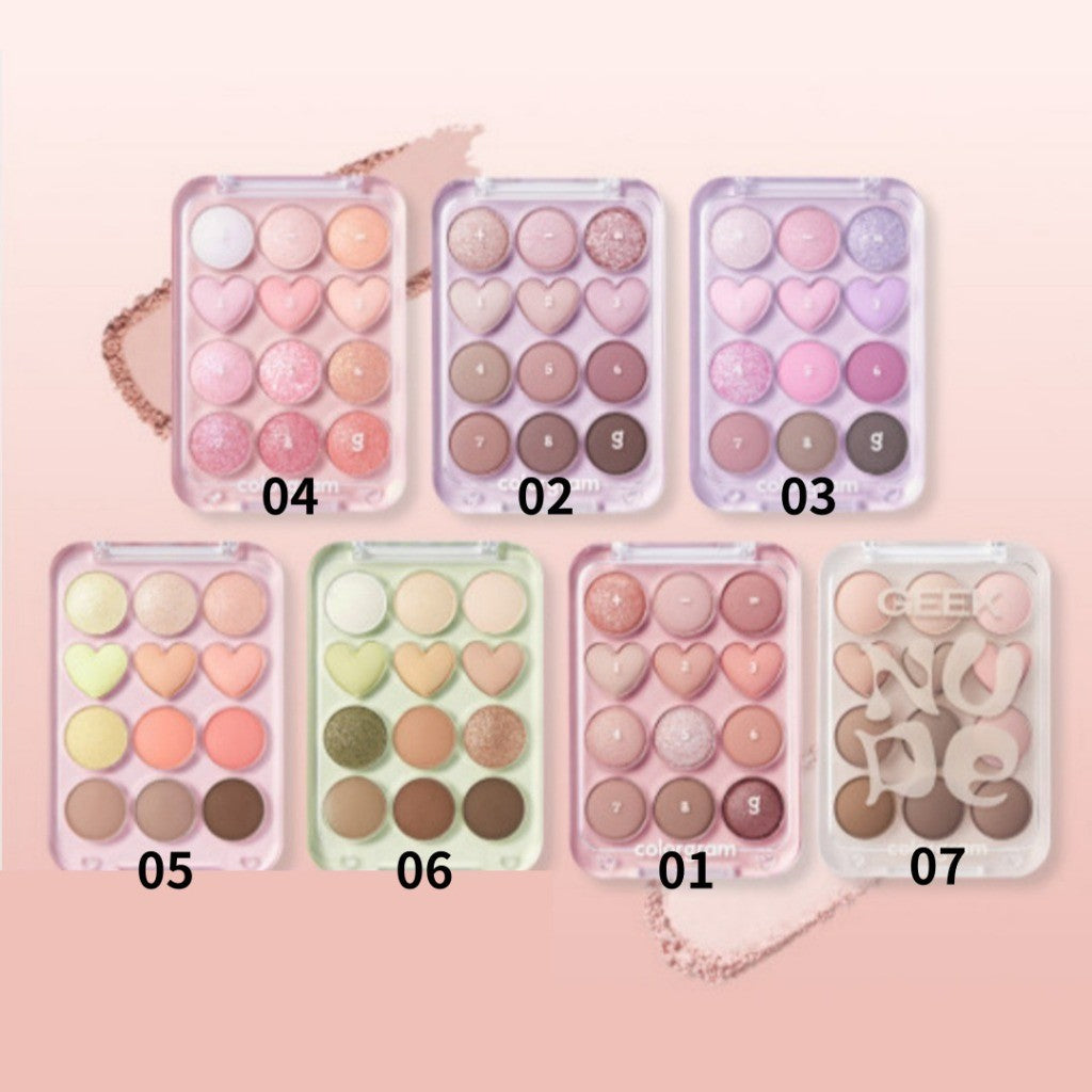 COLORGRAM Pin Point Eyeshadow Palette, 9.9g (7 Colors)