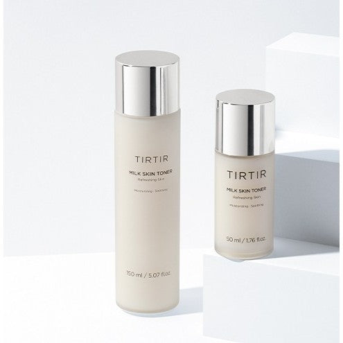 [TIRTIR] Milk Skin Toner, 150mL/50ml | Deep Moisturizing, Instant Glow, 2% Niacinamide, Chamomile, Rice Bran Extract, Ceramide, Panthenol