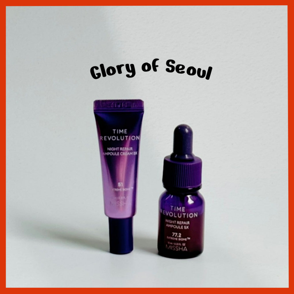 [MINI] MISSHA Time Revolution Night Repair Ampoule 10ml / Cream 10ml