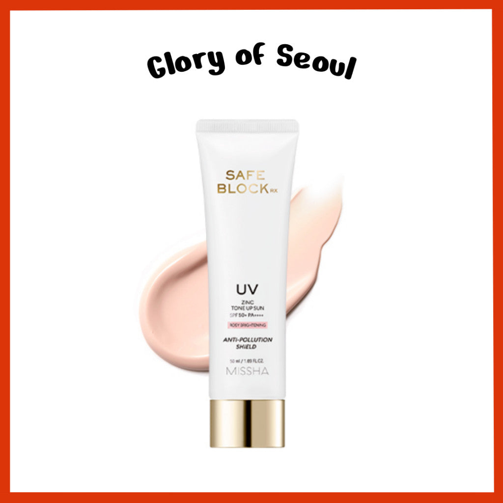 MISSHA Safe Block RX Sun 50ml (3 tipos) │ Rosy Tone-up / Brightening Tone-up / Cover Tone-up