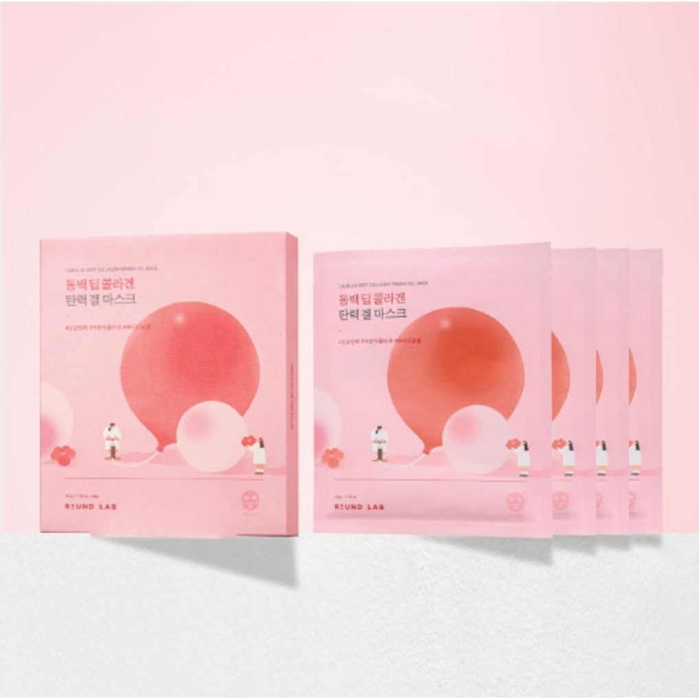 [NEW] ROUND LAB Camellia Deep Collagen Firming Gel Mask (1 Pack=4 sheets / 1 sheet)