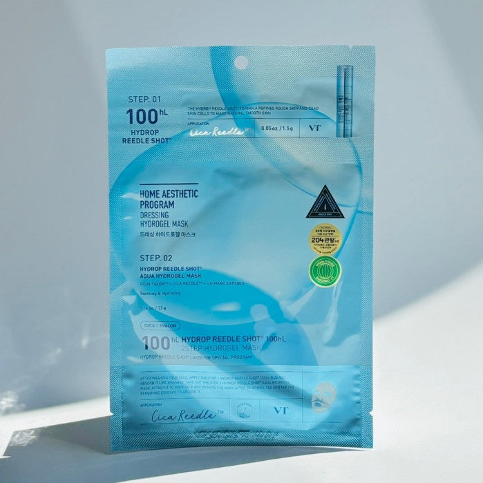 VT Reedle Shot 100 2-Step Hydrogel Mask (Step 1: 1.5 g / Step 2: 33 g) 5 Types (Reti-A / Collagen / Pro Cica / Vita-Light / Hydrop)