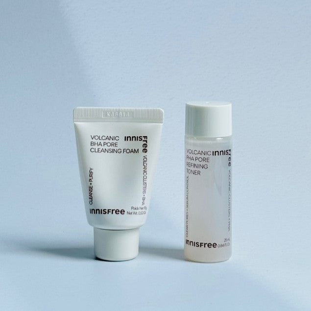 [MINI] INNISFREE Volcanic BHA Pore Cleansing Foam/Volcanic PHA Pore Refining Toner SET