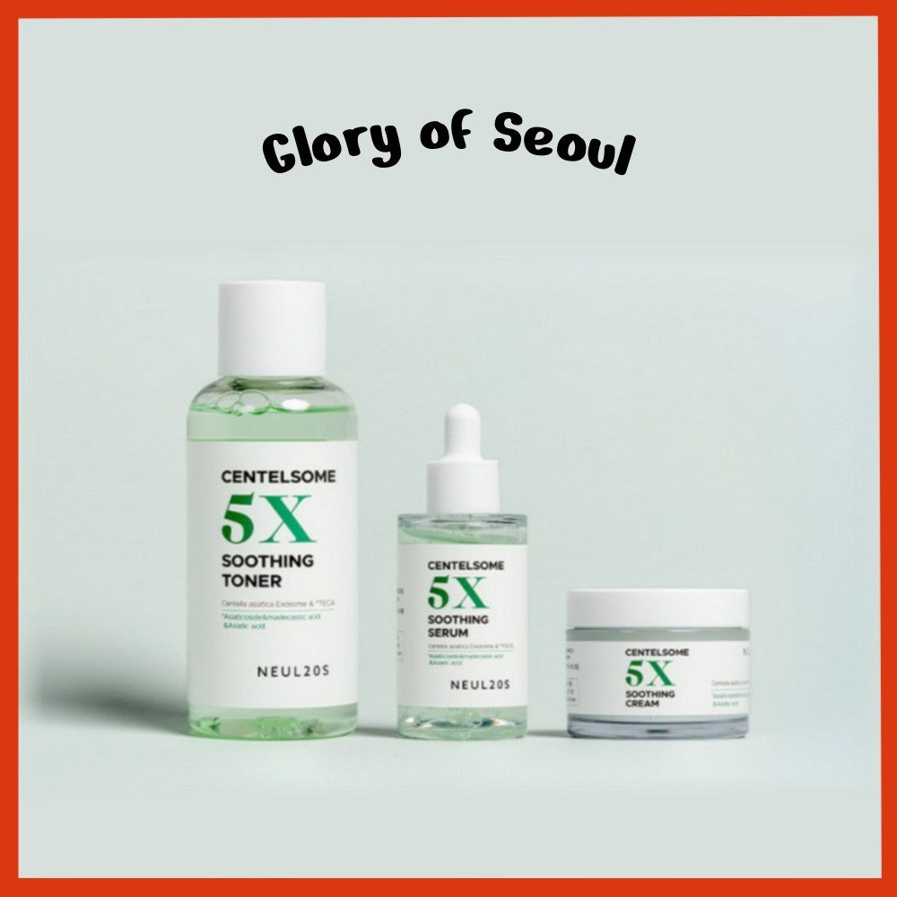 [SET] NEUL20s Centelsome 5X Soothing (Toner + Serum + Cream) Set