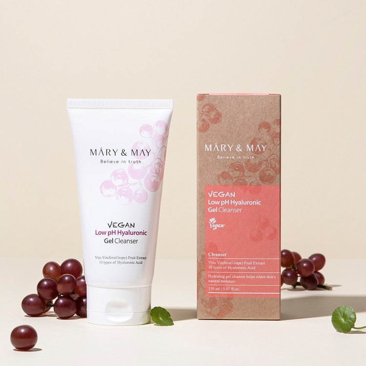 MARY&MAY Vegan Low pH Hyaluronic Gel Cleanser 150ml