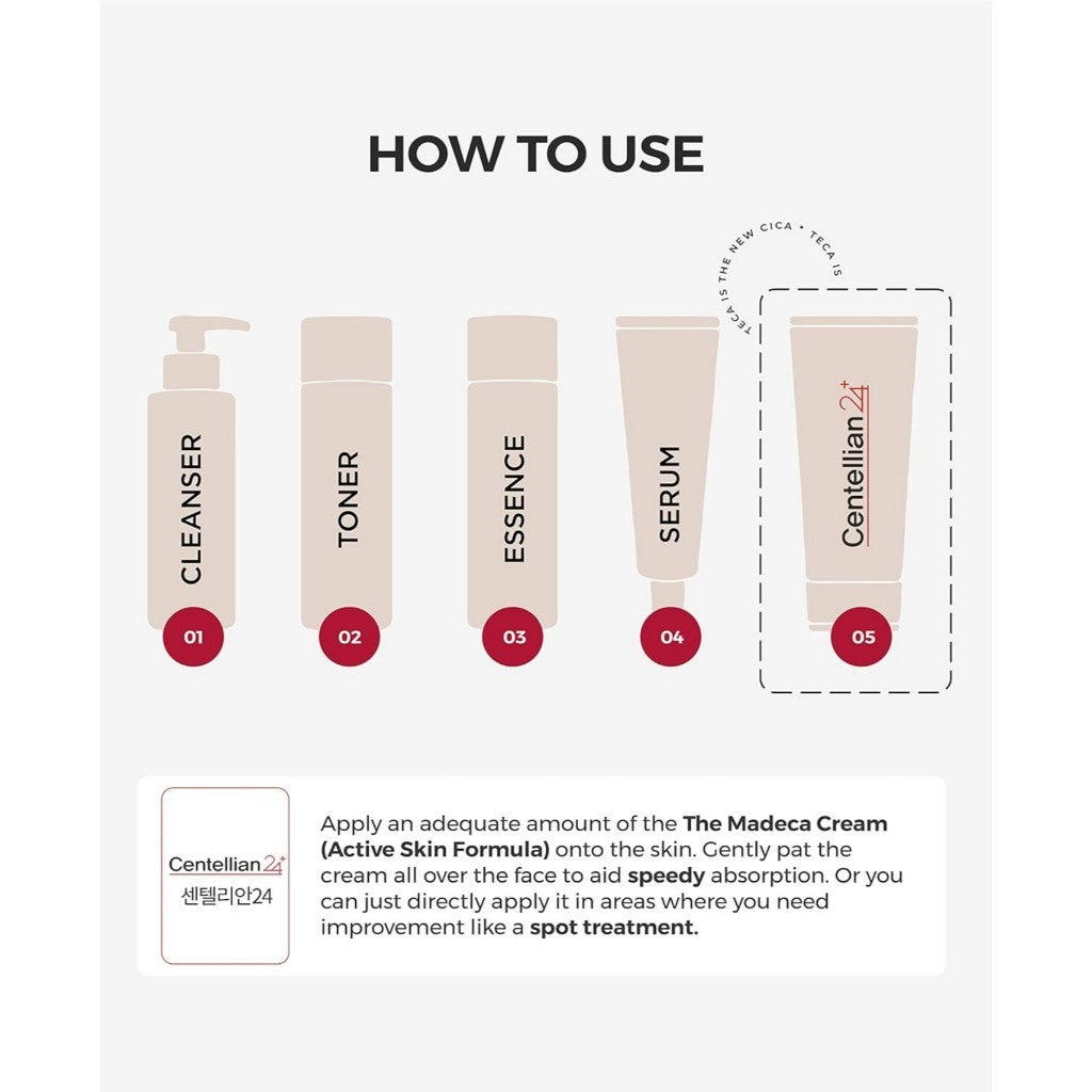 CENTELLIAN 24 Madeca Cream, 50mL | Centella Moisturizer for Face, Korean Skin Care