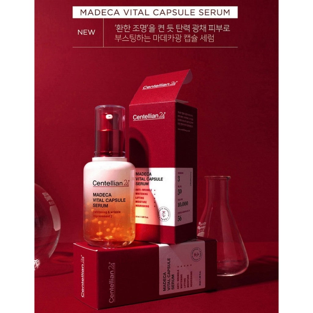 CENTELLIAN 24 MADECA Vital Capsule Serum, 50 ml | Gold Orange Serum, Healthy Skin, TECA 10,000 ppm