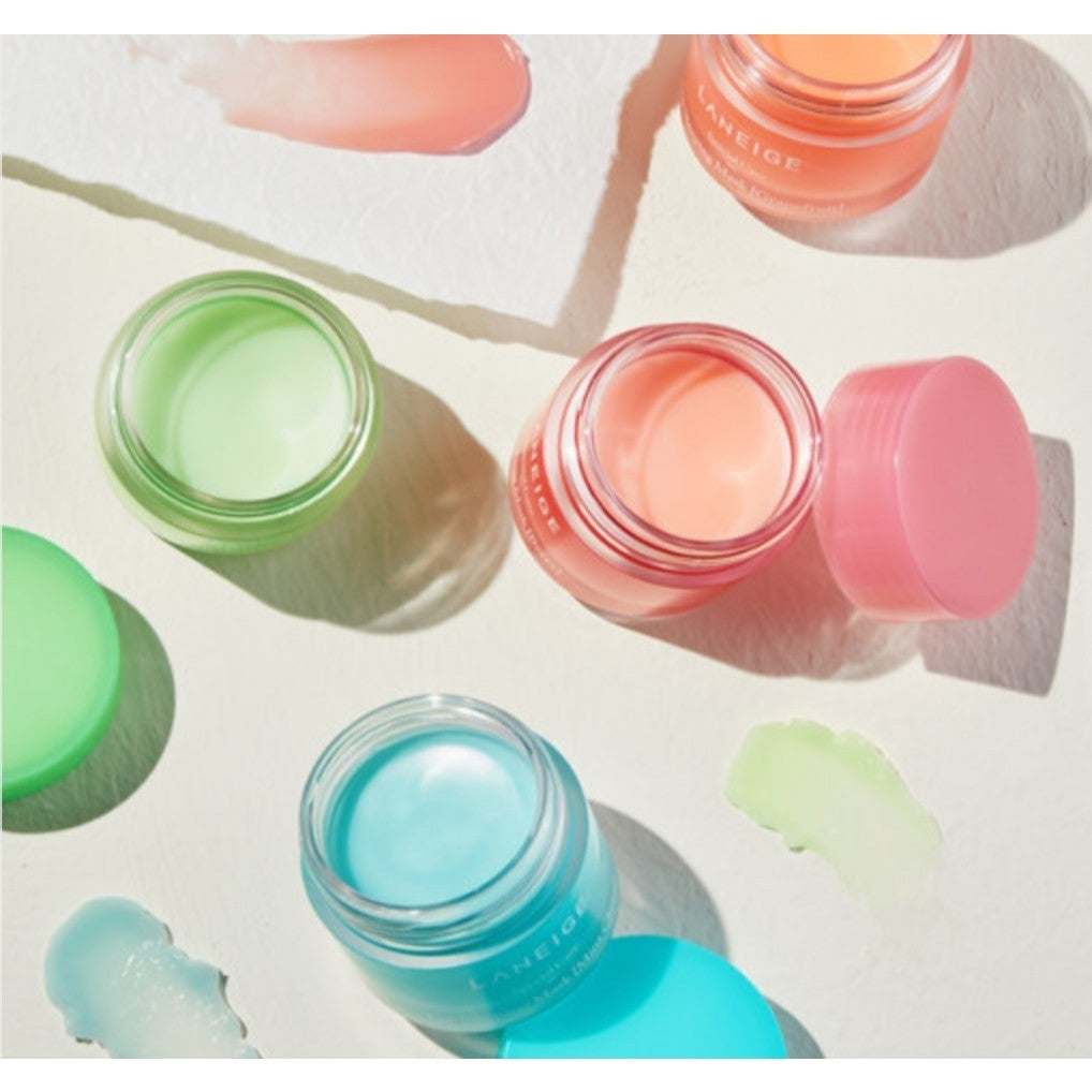 LANEIGE Lip Sleeping Mask, 20g (Grapefruit / Apple lime / Mint choco / Vanilla / Mango / Gummy bear/ Sweet candy / Peach iced tea)