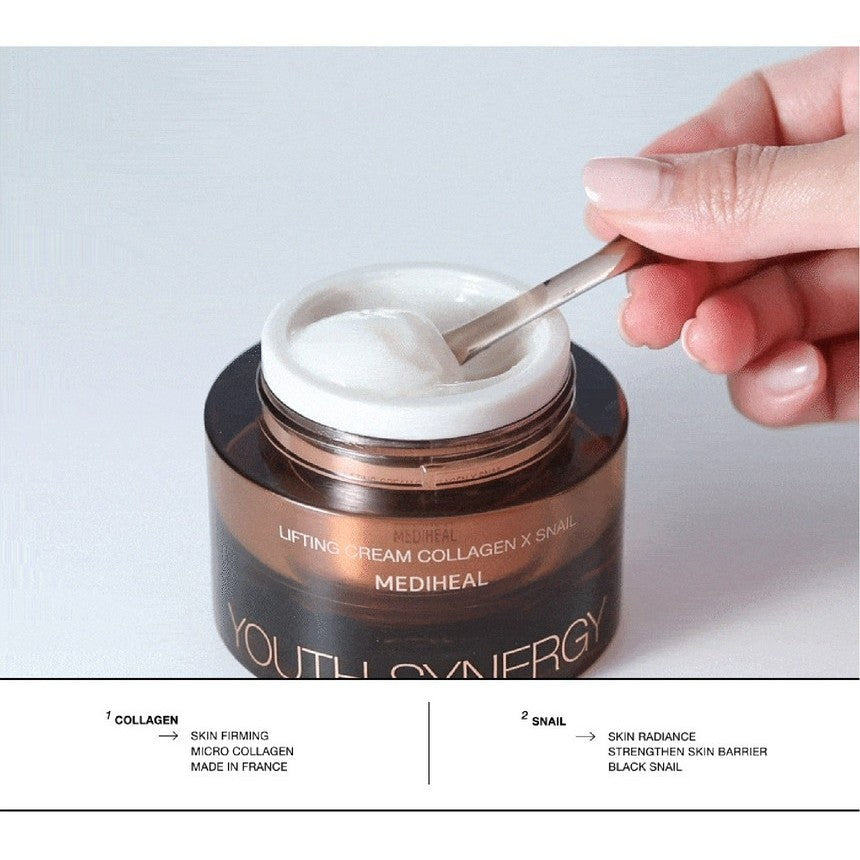 MEDIHEAL Youth Synergy Lifting Cream Collagen Snail, 50ml