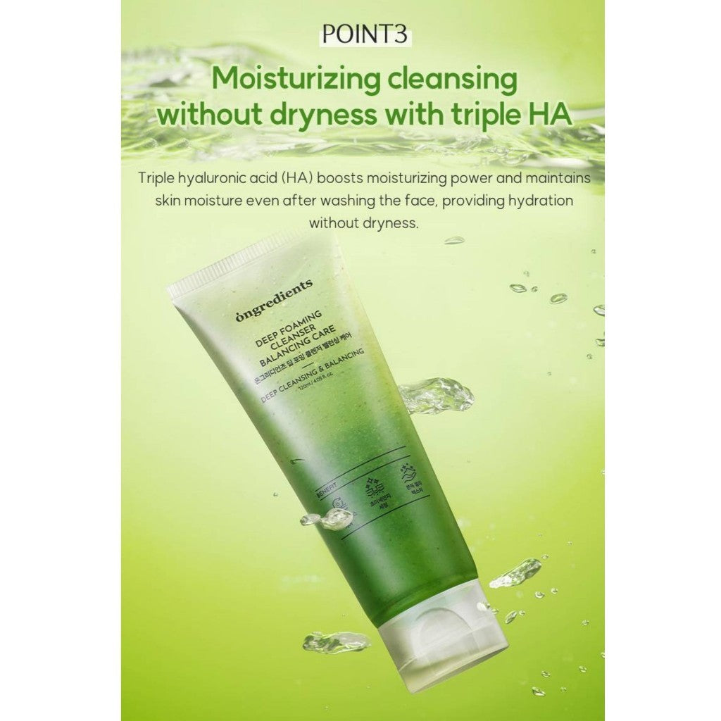 Ongredients Deep Foaming Cleanser Balancing Care, 120mL