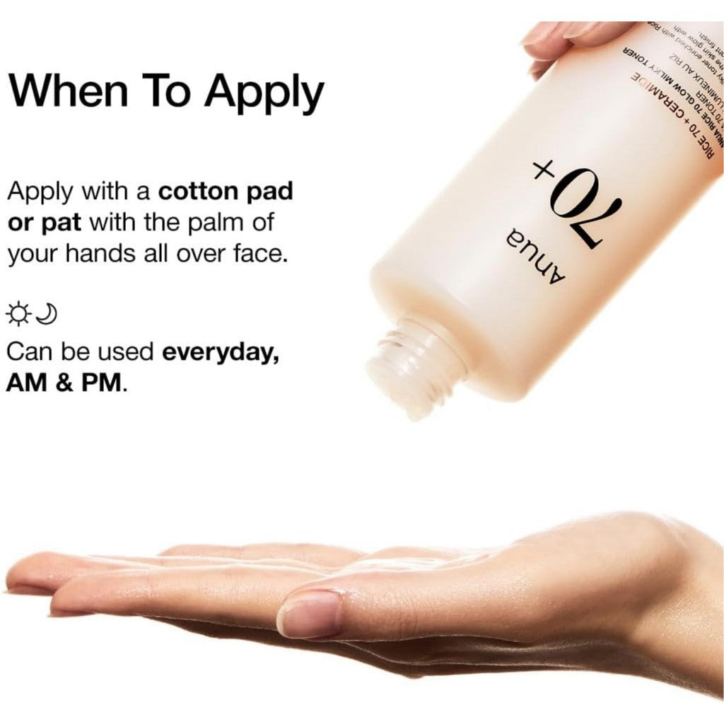 ANUA Rice 70 Glow Milky Toner 40ml / 250ml