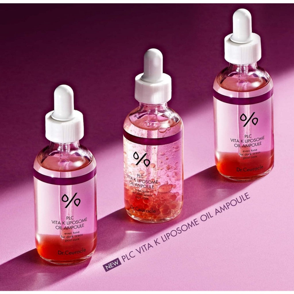 Dr.Ceuracle PLC Vitamin K Liposome Oil Ampoule, 50mLㅣSpecial Care for Toning, Glowing, Hydration, BrighteningㅣSkin-Friendly Water&Oil Layer Formula