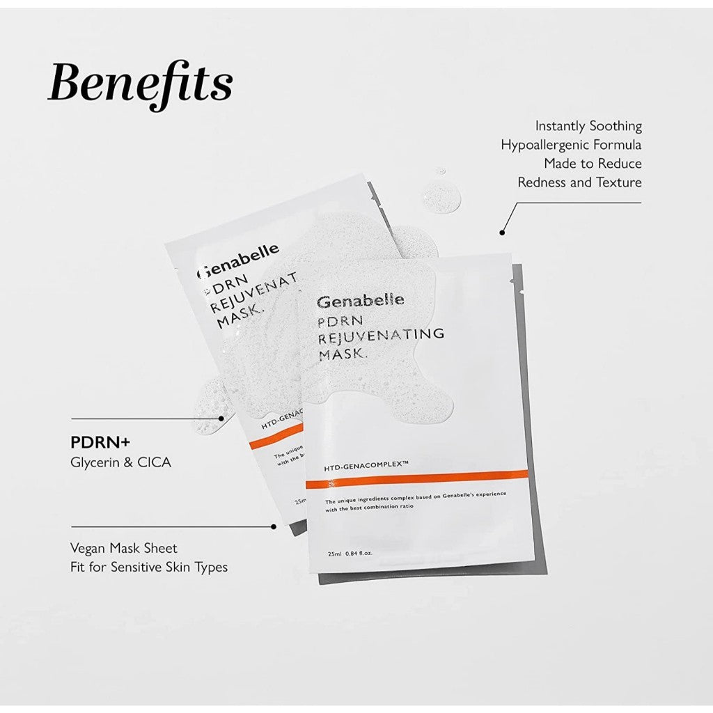Genabelle PDRN Rejuvenating Mask Sheet, 5 Sheets/1box