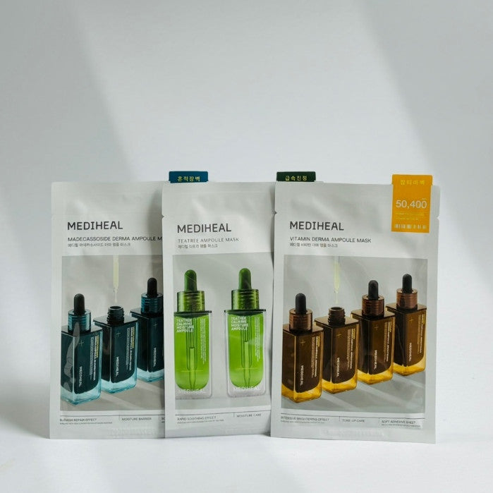 Mascarilla en ampolla MEDIHEAL 25 ml, 3 tipos (Tea Tree, Vita, Madecassoside)