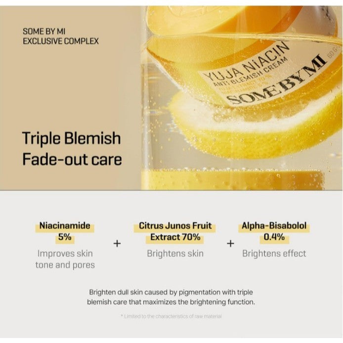 SOME BY MI Yuja Niacin Anti Blemish Cream, 60mL