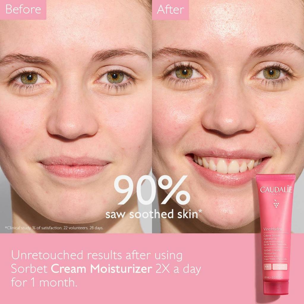 Caudalie VinoHydra Sorbet Cream Moisturizer with Hyaluronic Acid 60ml