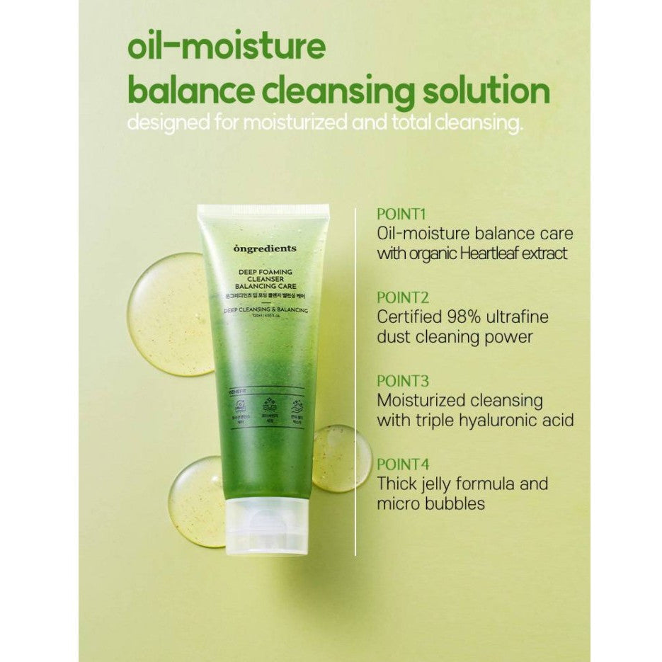 Ongredients Deep Foaming Cleanser Balancing Care, 120mL