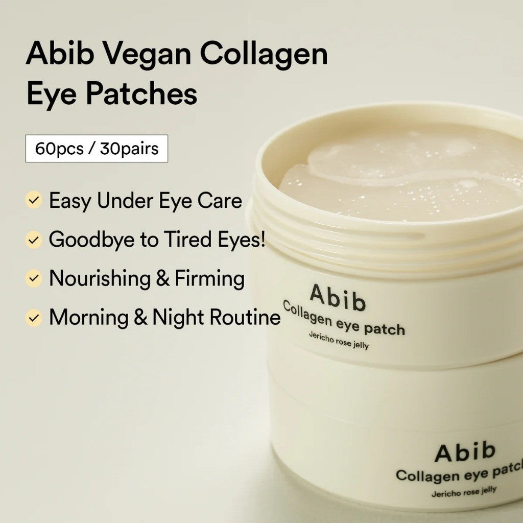 Abib Eye Patch, 60 Pieces (2 Types) | Collagen Jericho Rose Jelly / PDRN Retinal Glow