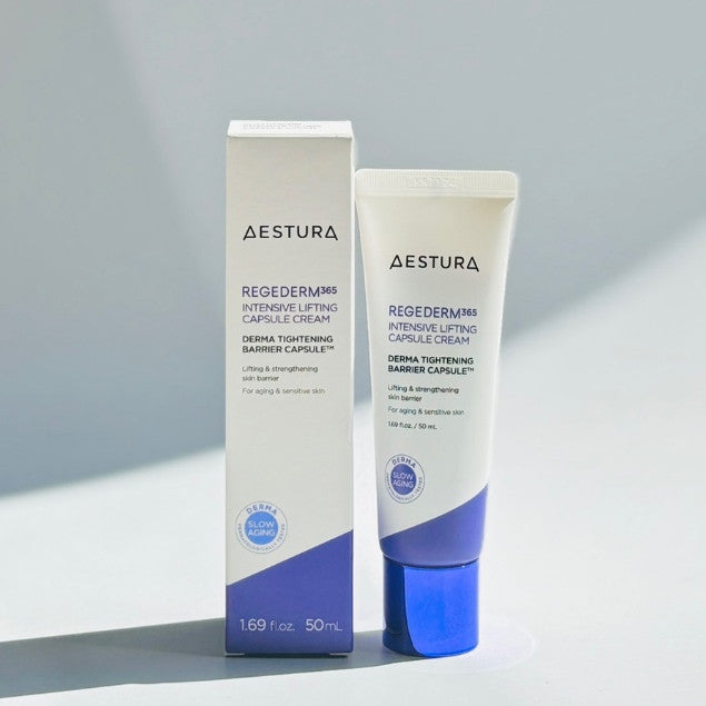 AESTURA Regederm 365 Selección | Crema en cápsulas de lifting intensivo 50ml / Sérum en cápsulas reafirmante para la piel Regederm 365 30ml