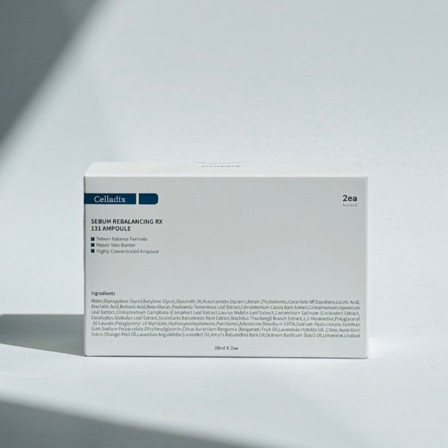 Celladix Sebum Rebalancing Rx 131 Ampoule, 20mL | Minimize Sebum Serum | Tighten Enlarged Pores | Repair Skin Barrier