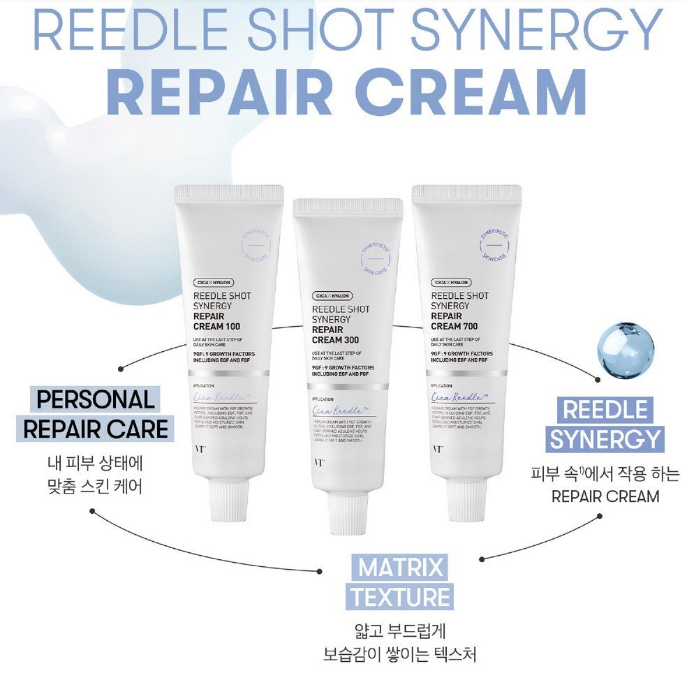 VT Reedle Shot Synergy Repair Cream 50ml (4 Types) │ 50 / 100 / 300 / 700
