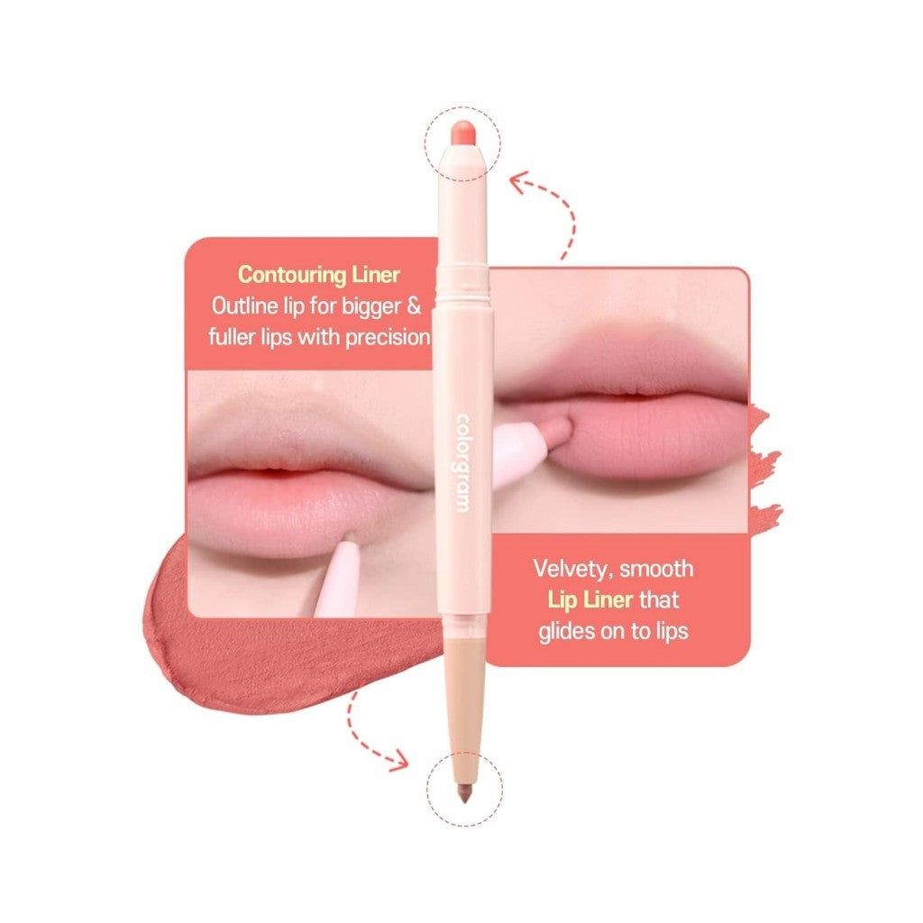 COLORGRAM All In One Over-Lip Maker (0.5g*0.2g) | 5 Colors, Matte finish, Bigger and Fuller Lips, Plumping effect, Smooth creamy texture