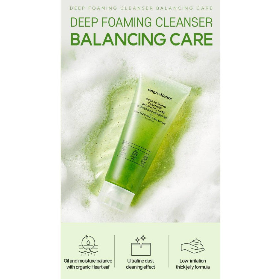 Ongredients Deep Foaming Cleanser Balancing Care, 120mL
