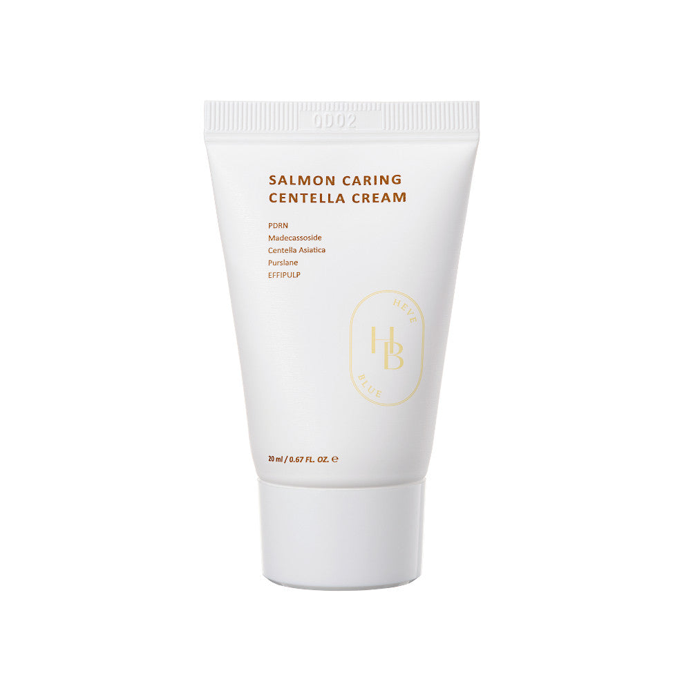[MINI] HEVEBLUE Salmon Caring Centella Cream 20ml, Toner 25ml