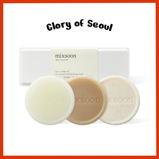 mixsoon Bean Travel Kit, 25g*3ea (Shampoo + Conditioner + Body&Face)