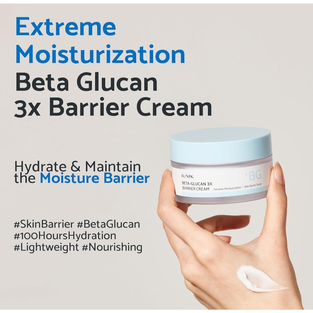 IUNIK Beta-Glucan 3x Barrier Cream, 50mL