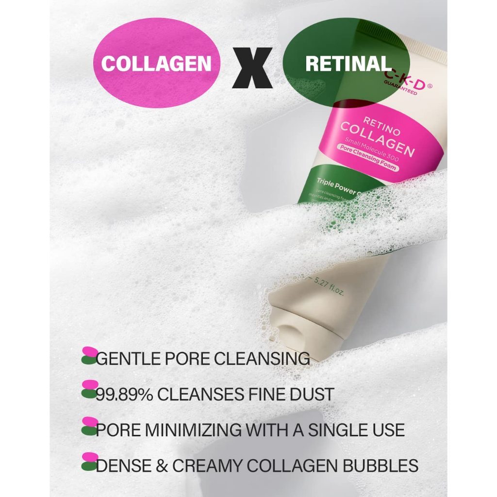 Espuma limpiadora de poros CKD Retino Collagen Small Molecule 300 150 ml