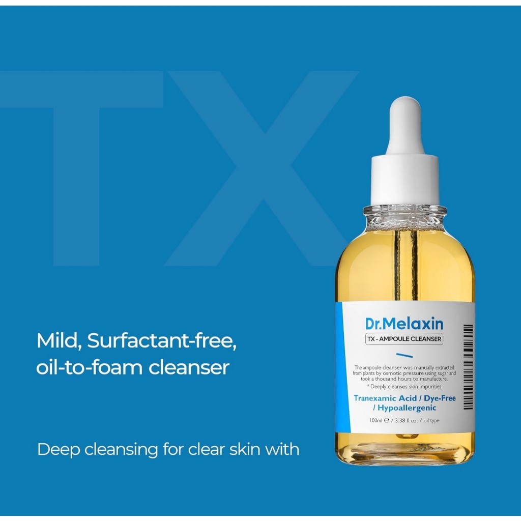 DR.MELAXIN TX Ampoule Cleanser 100ml / 5.07fl oz, Moisturizing, Cleansing for Sensitive Skin