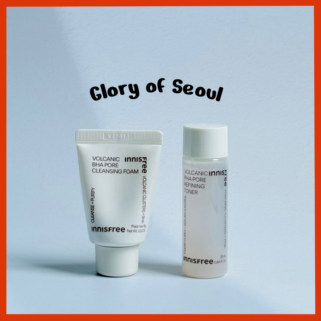 [MINI] INNISFREE Volcanic BHA Pore Cleansing Foam/Volcanic PHA Pore Refining Toner SET