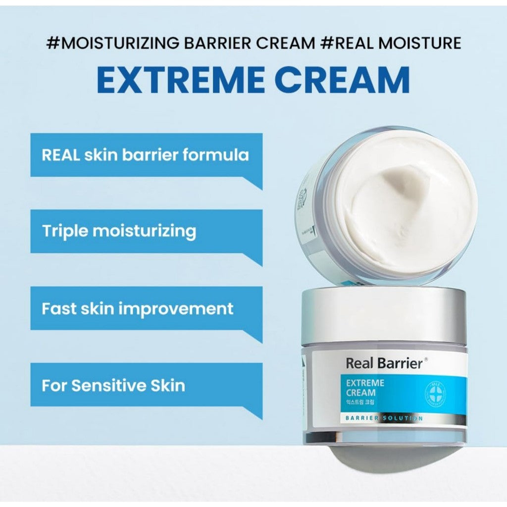 Real Barrier Extreme Cream 75ml (Tube) - Rich Anti-Ageing Moisturising Cream with Hyaluronic Acid and Ceramides