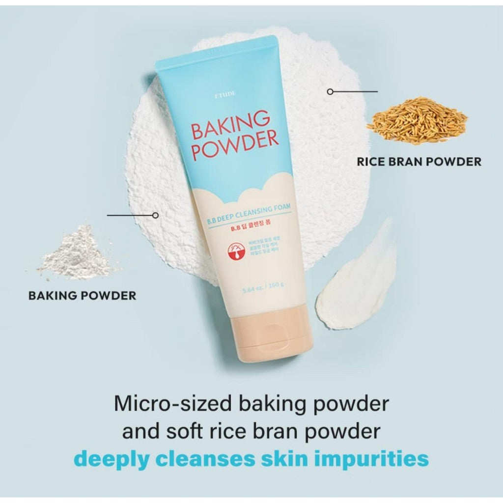 ETUDE Baking Powder Cleansing Foam 3 Types (Pore / B.B Deep)