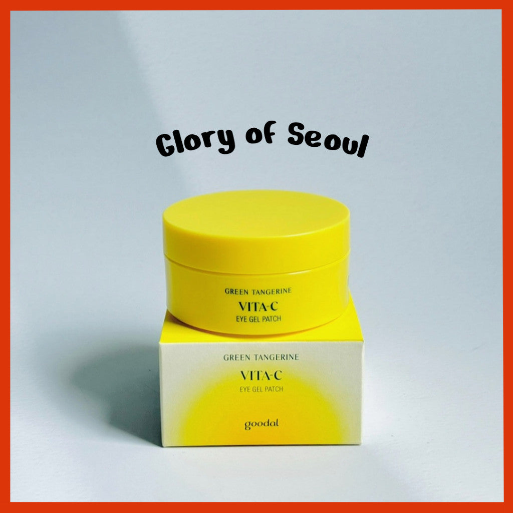 GOODAL Green Tangerine Vitamin C Moisturizing Eye Patch, 5-minute, Hydrating Gel Patch (60 sheets) Korean Skin Care K-Beauty