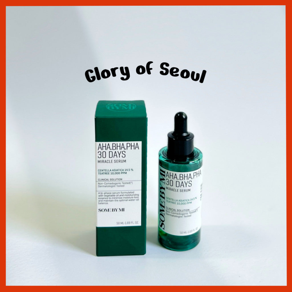 SOME BY MI AHA BHA PHA 30 Days Miracle Serum - 1.69Oz, 50ml - Made from Tea tree Leaf Water for Sensitive Skin - Sebum, Blemish Care and Remove Dead Cells - Facial Skin Care